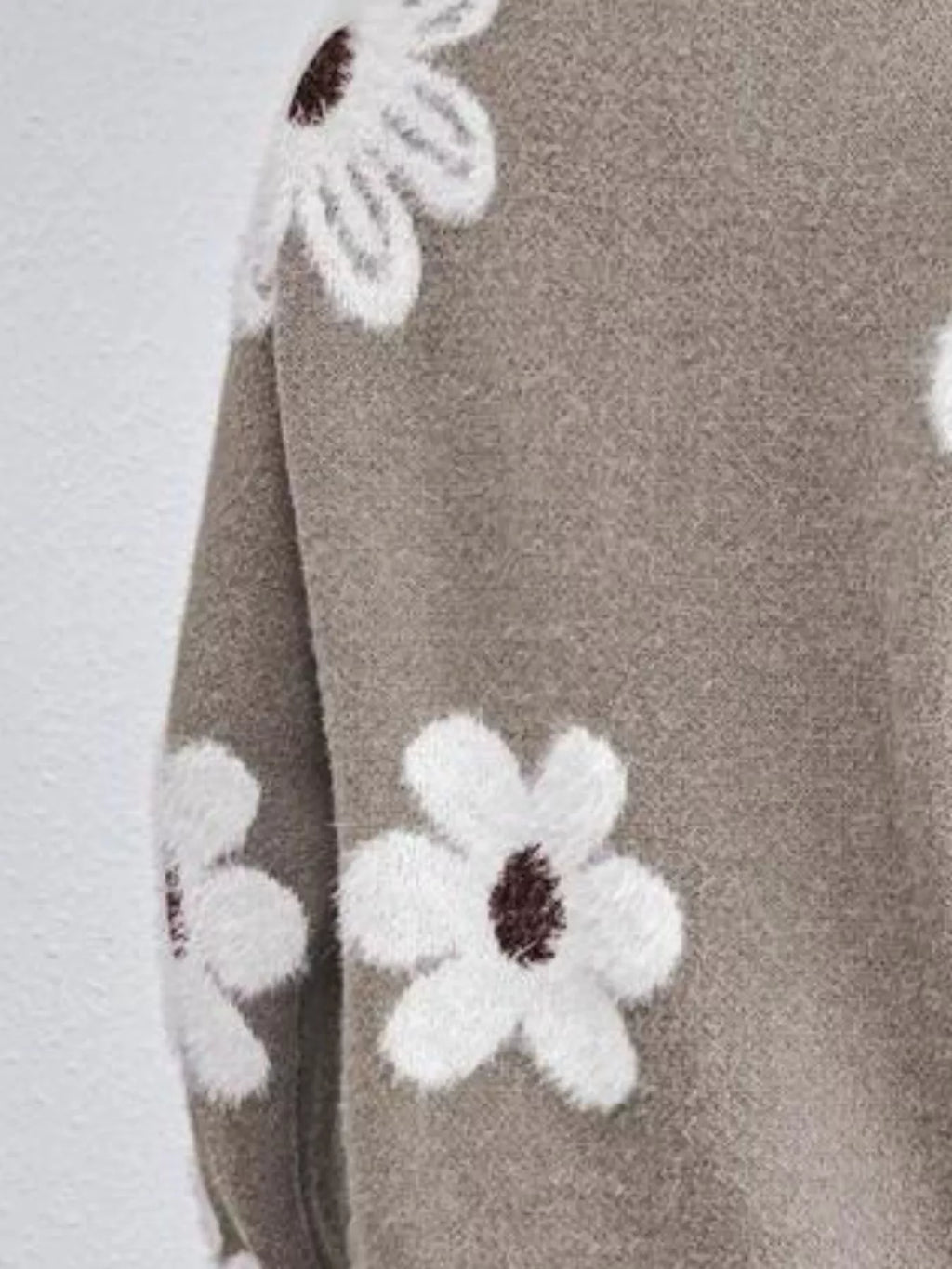 Floral V-Neck Long Sleeve Sweater