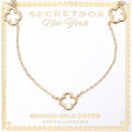 SECRET BOX_Genuine Gold Dipped Open Quatrefoil Station Necklace